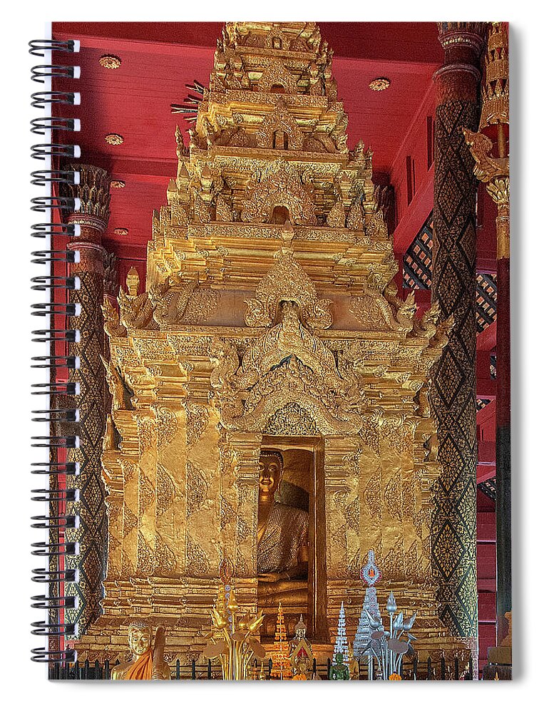Scenic Spiral Notebook featuring the photograph Wat Phra That Lampang Luang Phra Wihan Luang Phra Chao Lang Thong DTHLA0041 by Gerry Gantt
