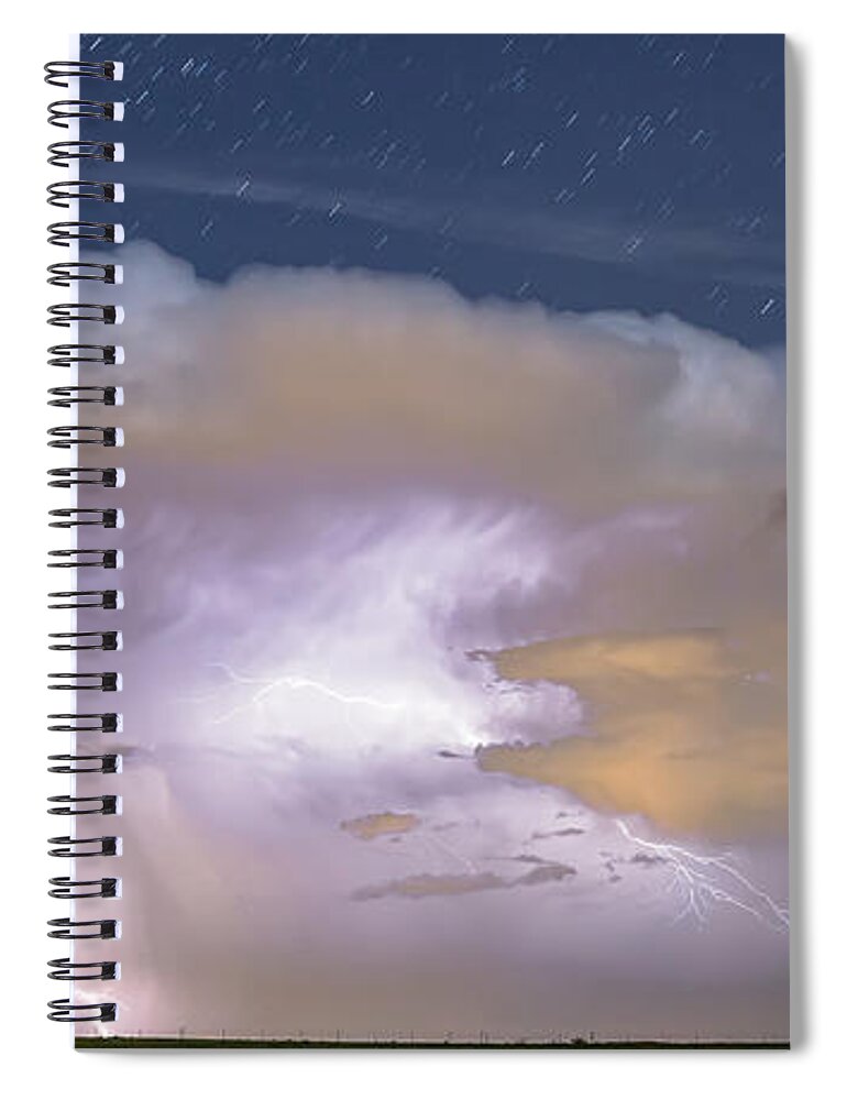 Storm Spiral Notebook featuring the photograph Watching Natures Show Panorama by James BO Insogna