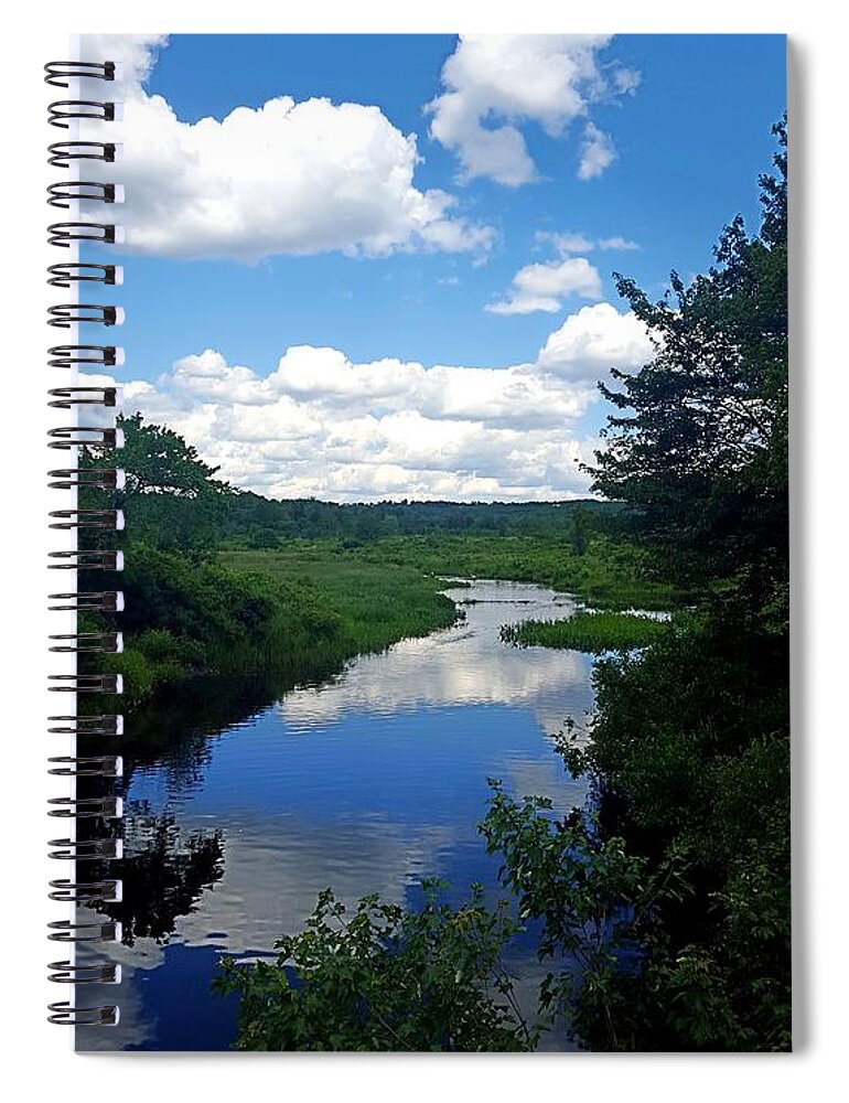 Reflections Spiral Notebook featuring the photograph Water and Woods in Warren by Dani McEvoy