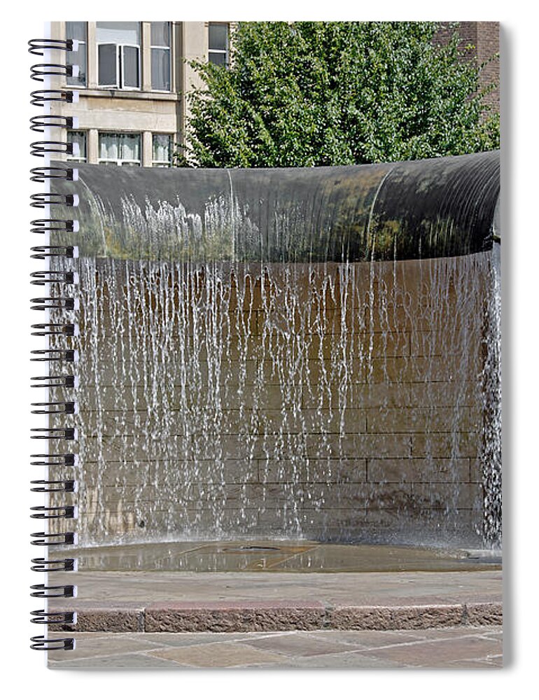 Europe Spiral Notebook featuring the photograph Water Feature, Derby by Rod Johnson