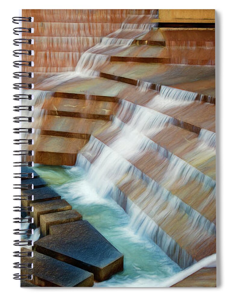 Fort Worth Spiral Notebook featuring the photograph Water Gardens Abstract by Joan Carroll