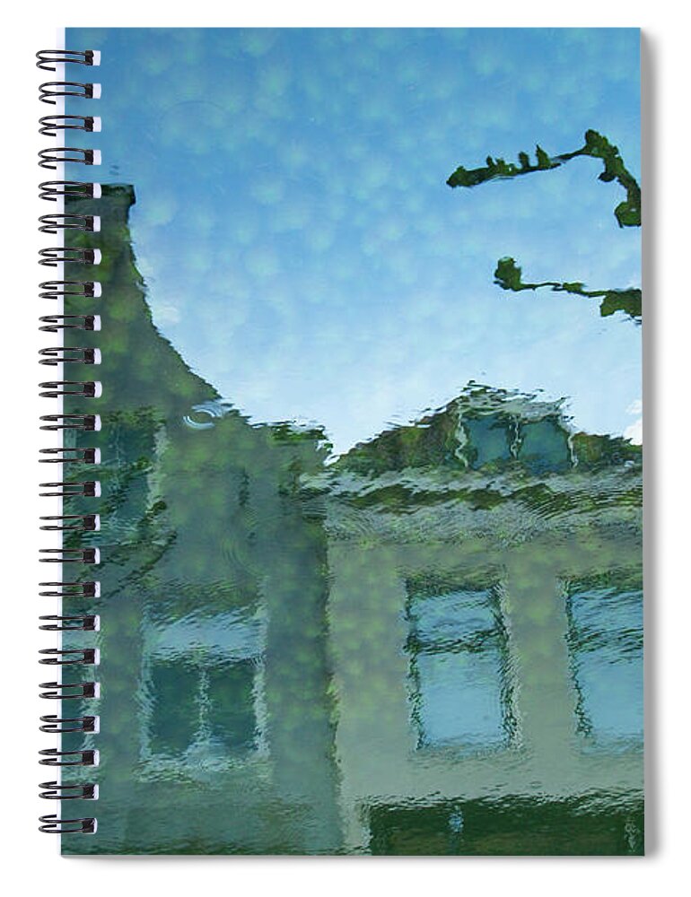 Reflections Spiral Notebook featuring the photograph Water houses by Adriana Zoon