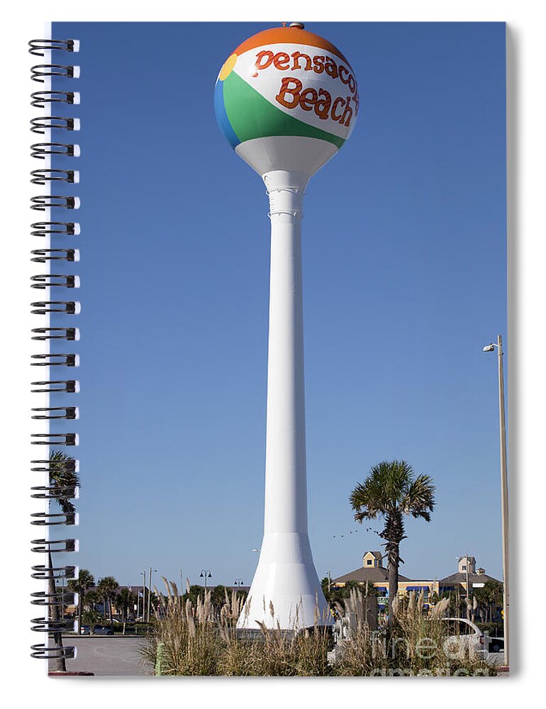Florida Spiral Notebook featuring the photograph Water Tower - Pensacola Beach Florida by Anthony Totah