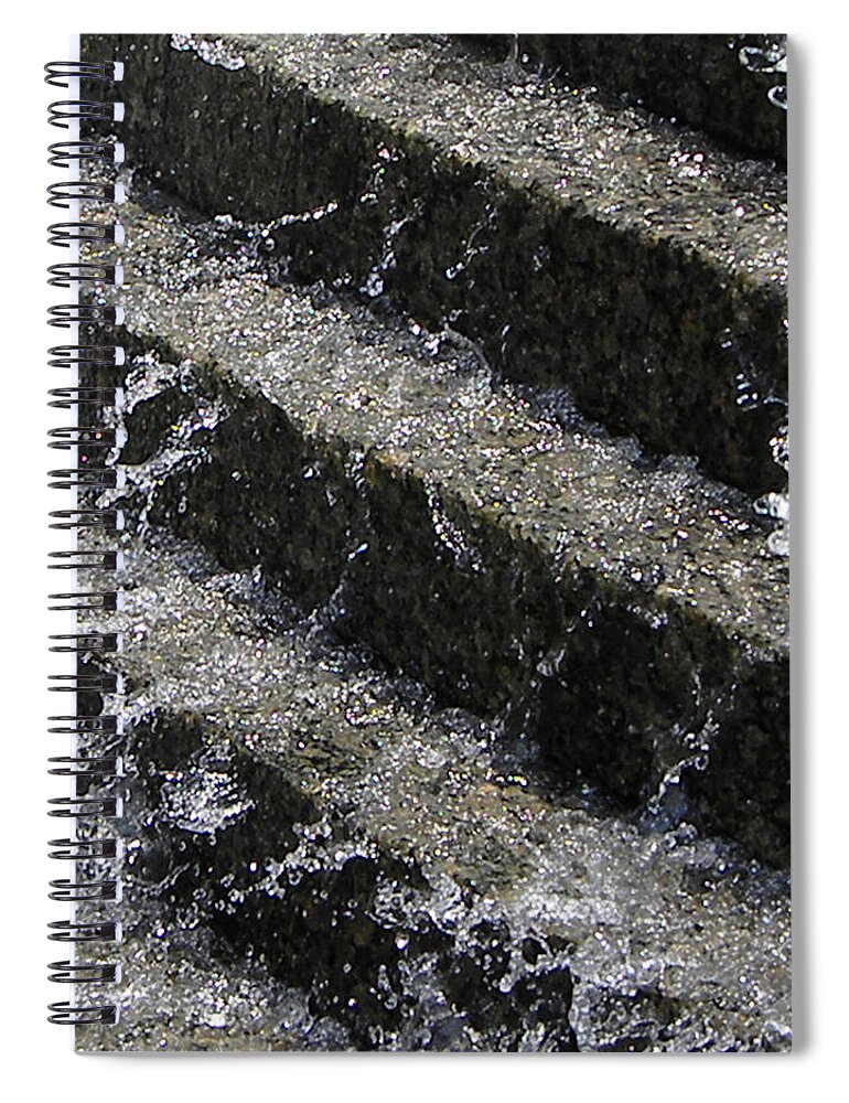 Fountain Spiral Notebook featuring the photograph Water Ways by Kerry Obrist