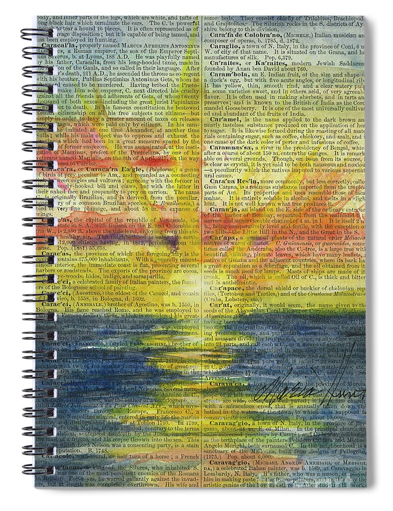 Sunrise Spiral Notebook featuring the painting Watercolor My Sunrise by Maria Hunt