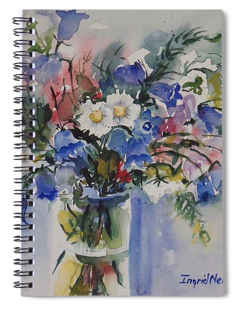 Flowers Spiral Notebook featuring the painting Watercolor Series 151 by Ingrid Dohm