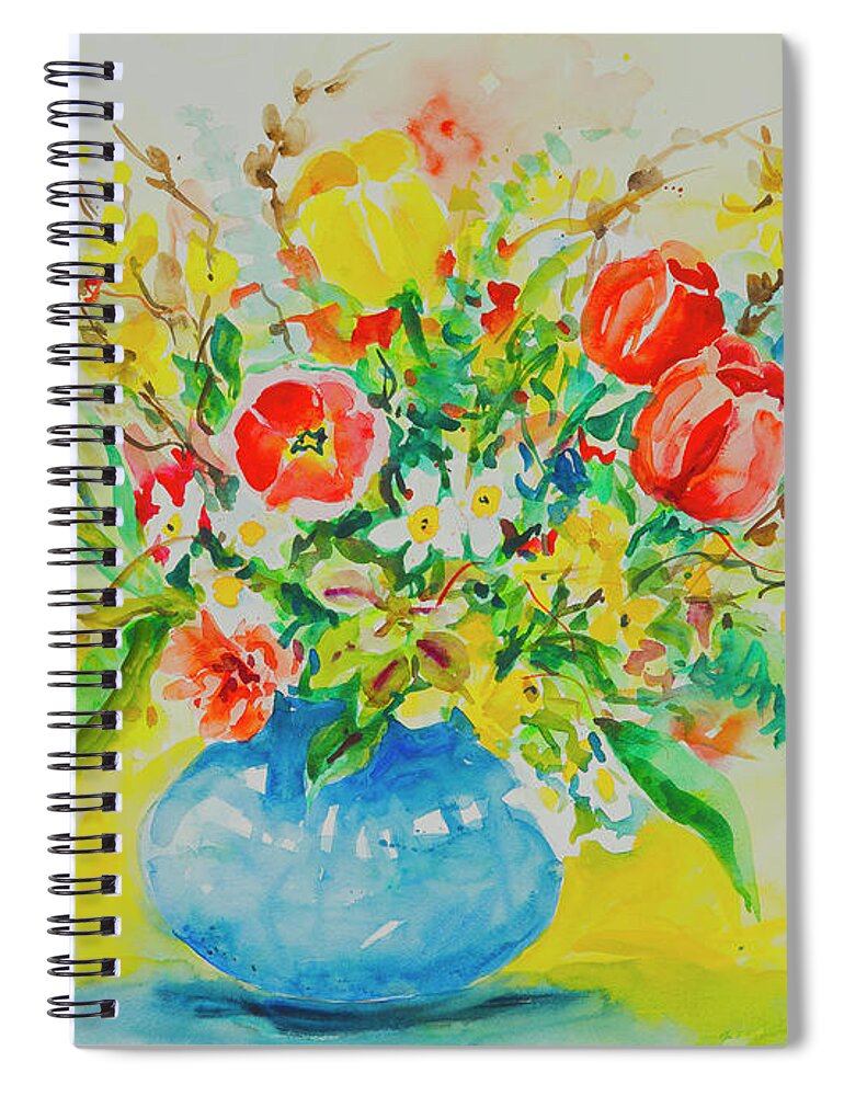 Flowers Spiral Notebook featuring the painting Watercolor Series 179 by Ingrid Dohm
