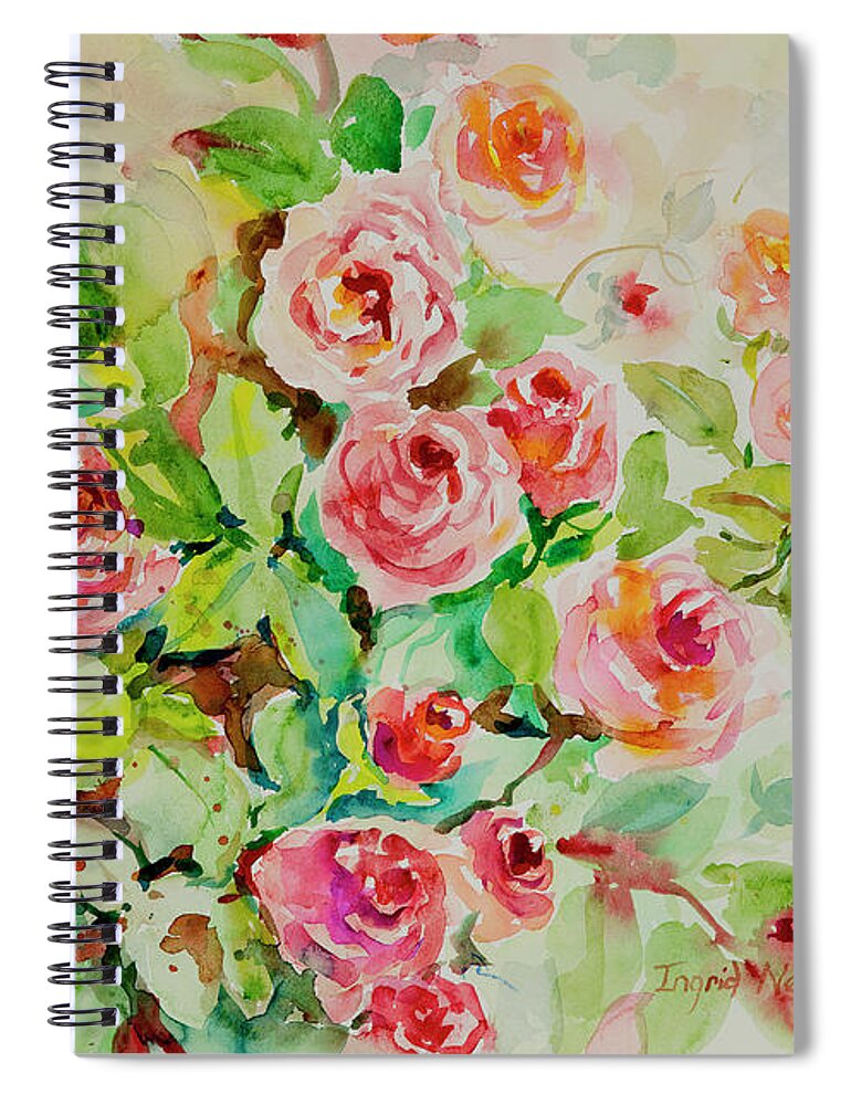 Floral Spiral Notebook featuring the painting Watercolor Series 202 by Ingrid Dohm