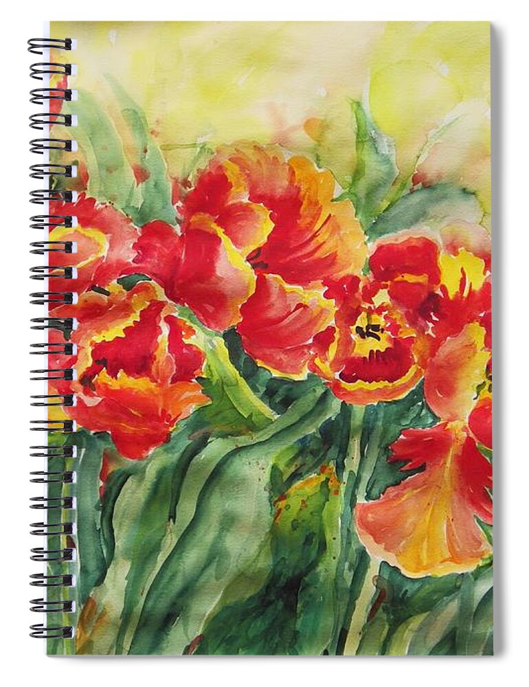 Flowers Spiral Notebook featuring the painting Watercolor Series No. 241 by Ingrid Dohm