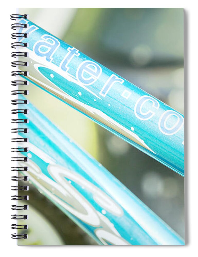 Bicycle Spiral Notebook featuring the photograph WaterColor wheels by Toni Hopper