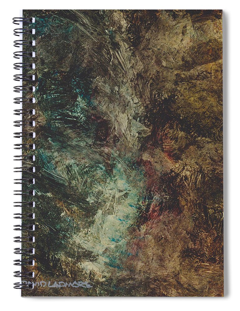 Waterfall Spiral Notebook featuring the painting Waterfall 2 by David Ladmore