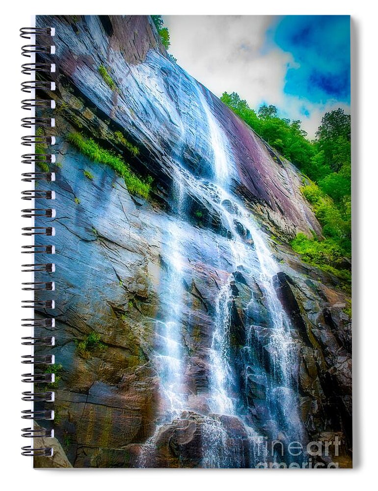 Waterfalls Spiral Notebook featuring the photograph Chimney Rock by Buddy Morrison