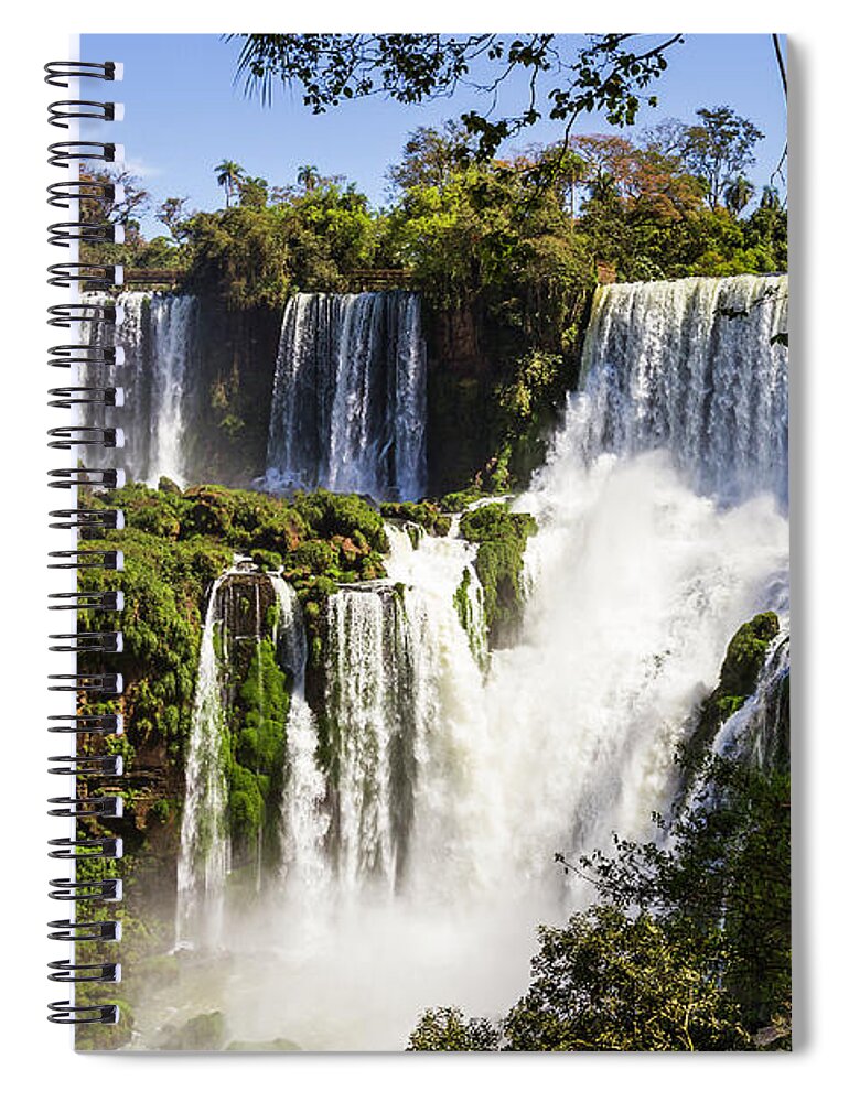 Nature Spiral Notebook featuring the photograph Waterfall In The Jungle by Mirko Chianucci