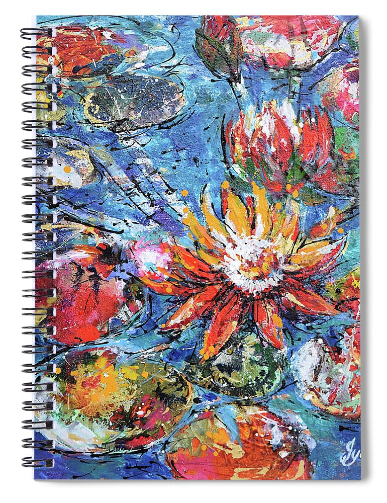 Waterlily Spiral Notebook featuring the photograph Waterlily Pond by Jyotika Shroff