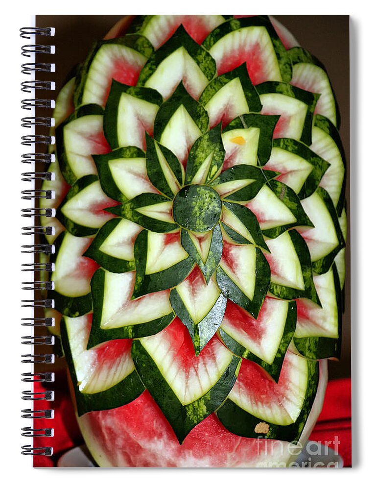 Watermelon Spiral Notebook featuring the photograph Watermelon Art by Teresa Zieba