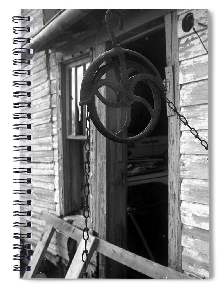 Ansel Adams Spiral Notebook featuring the photograph Waterpulley by Curtis J Neeley Jr