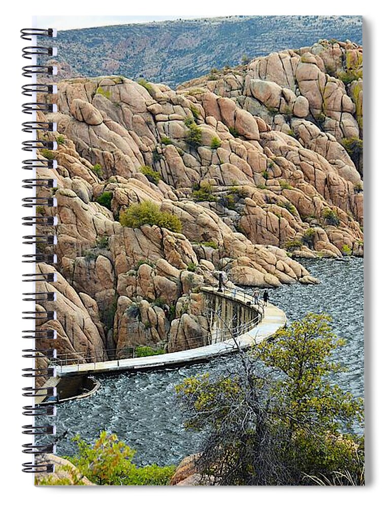 Photograph Spiral Notebook featuring the photograph Watson Lake Dam by Richard Gehlbach
