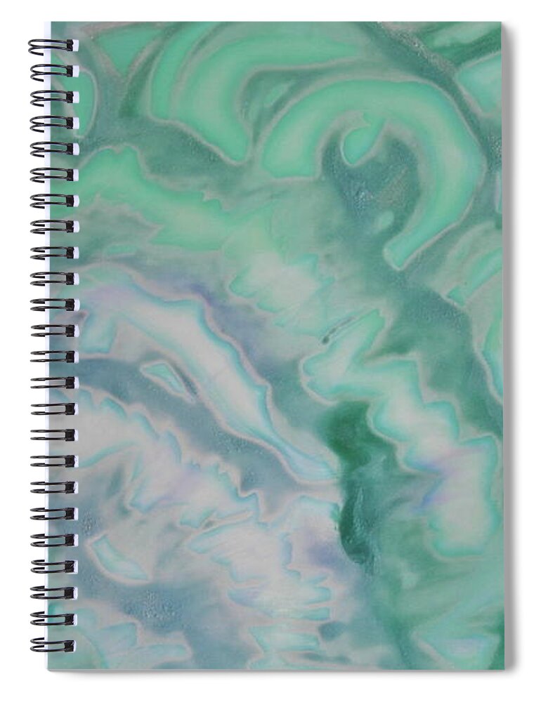 Finger Paint Spiral Notebook featuring the painting Waves by Michele Myers