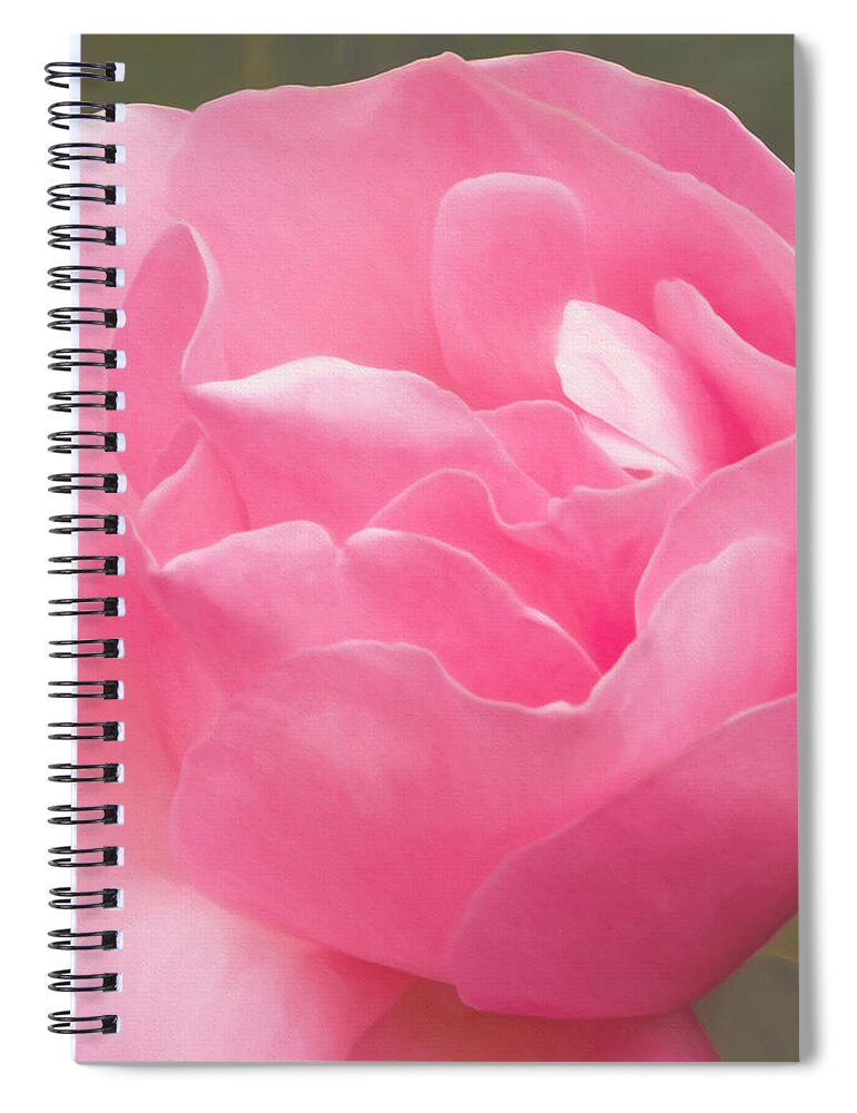 Waves Of Pink Spiral Notebook featuring the photograph Waves of Pink by Bonnie Follett