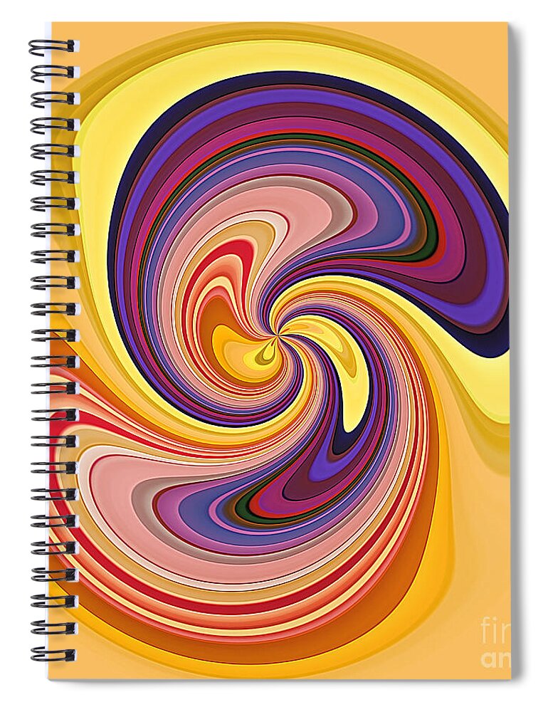 Gabriele Pomykaj Spiral Notebook featuring the digital art Wavy Stripes Figure 1 by Gabriele Pomykaj
