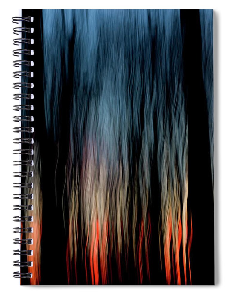 Abstract Spiral Notebook featuring the photograph Wavy sunset by Karen Smale