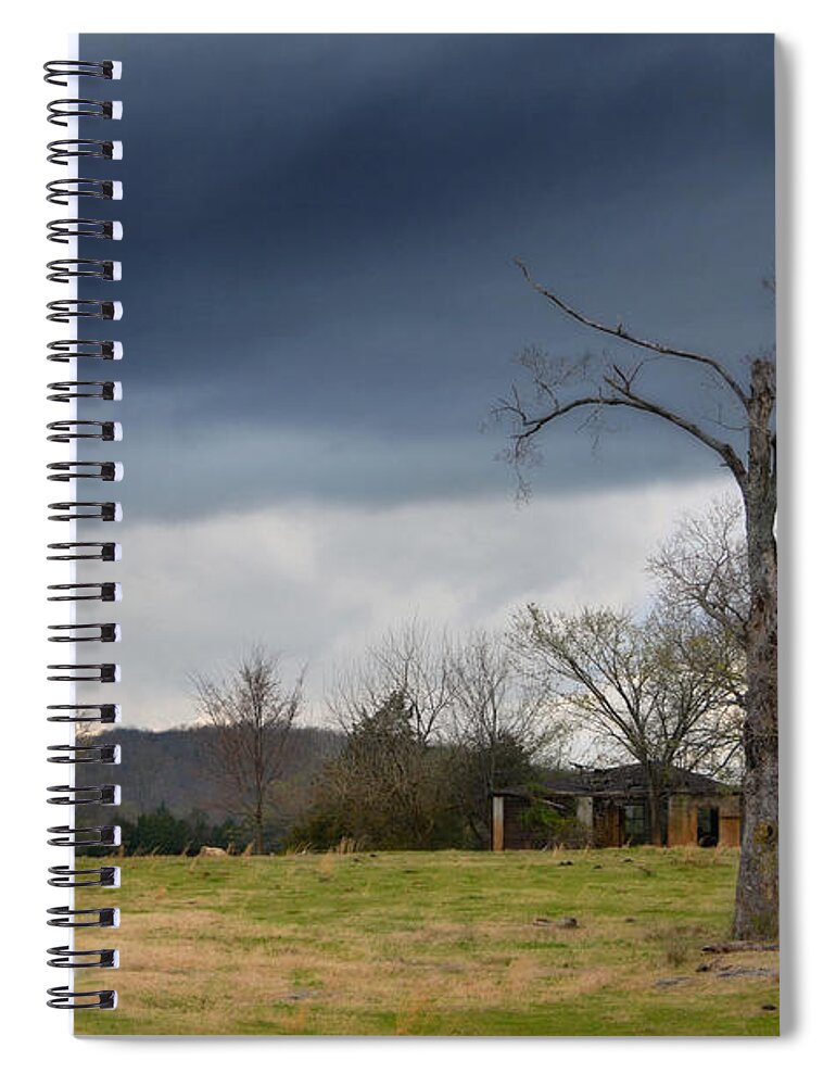 Storm Spiral Notebook featuring the photograph Weathered by Ally White