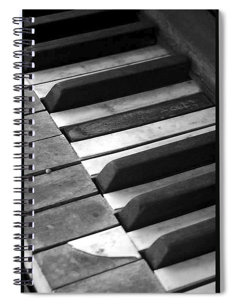 Piano Spiral Notebook featuring the photograph Weathered Music by Adam Vance