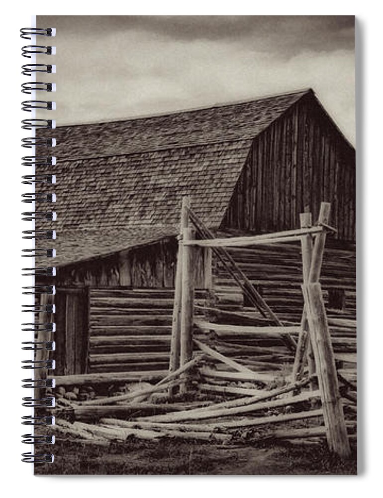 Barn Spiral Notebook featuring the photograph Weathered Peaks by Lana Trussell