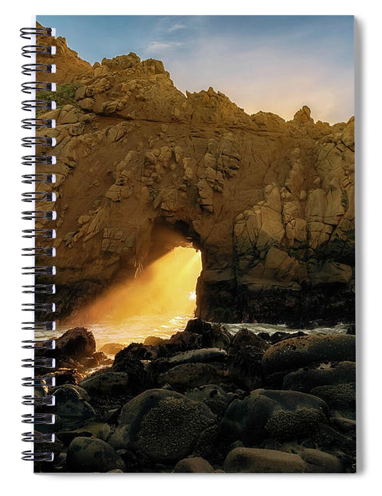 Af Zoom 24-70mm F/2.8g Spiral Notebook featuring the photograph Wedge of Light by John Hight