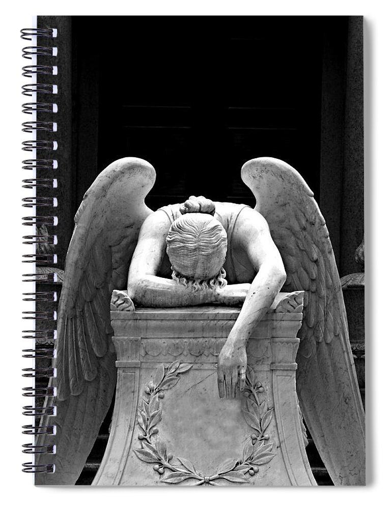 Weeping Angel Spiral Notebook featuring the photograph Weeping Angel by Dark Whimsy