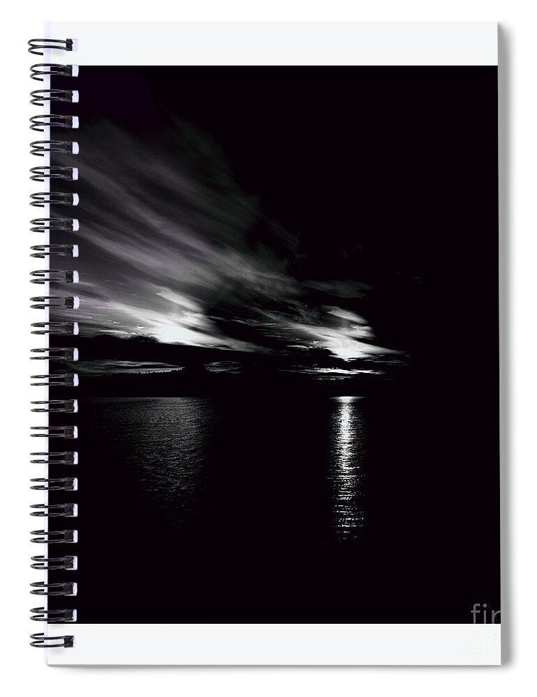 Night Sky Spiral Notebook featuring the photograph Welcome Beach Night Sky by Elaine Hunter