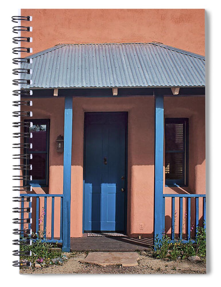 Porch Spiral Notebook featuring the photograph Welcome Home - Barrio Historico - Tucson by Nikolyn McDonald