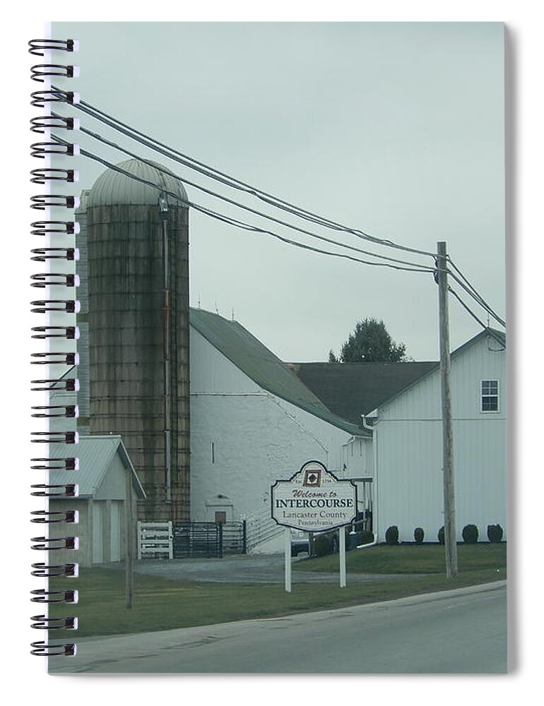 Amish Country Spiral Notebook featuring the photograph Welcome to Intercourse, PA by Christine Clark