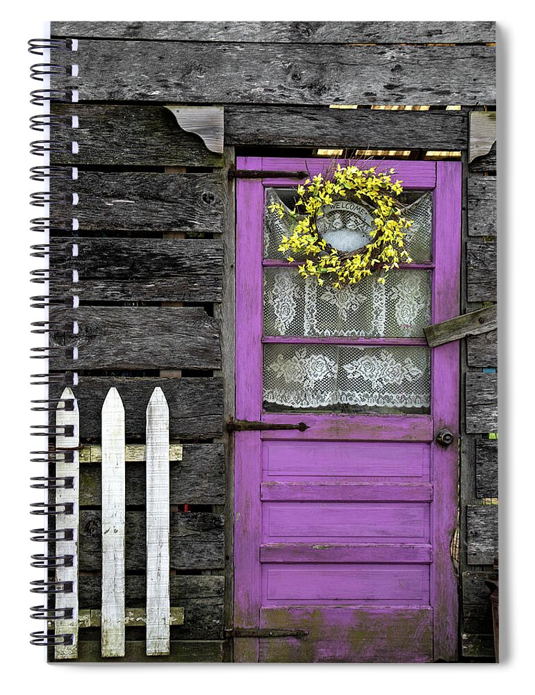 Cabin Spiral Notebook featuring the photograph Welcome to the Farm by Holly Ross