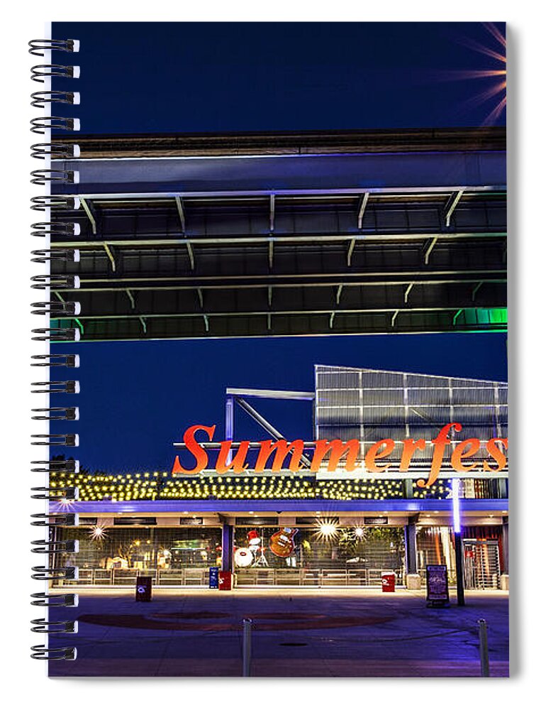 Cj Schmit Spiral Notebook featuring the photograph Welcome to the Fest by CJ Schmit