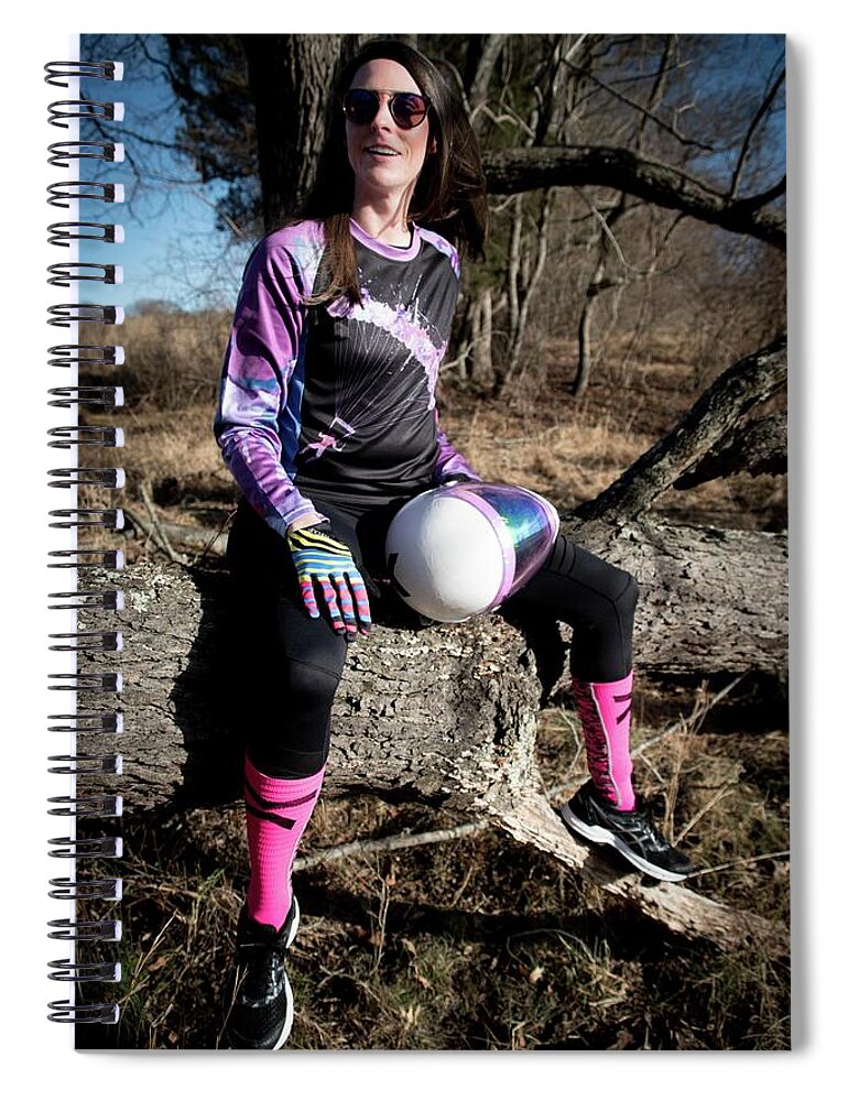Clothing Spiral Notebook featuring the photograph Wendy's Pink by Larkin's Balcony Photography