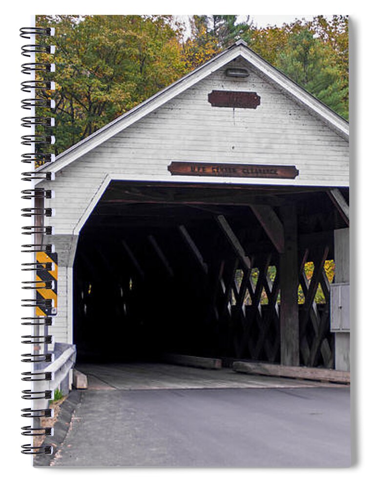 West Dummerston Covered Bridge Spiral Notebook featuring the photograph West Dummerston Covered Bridge by Scenic Vermont Photography