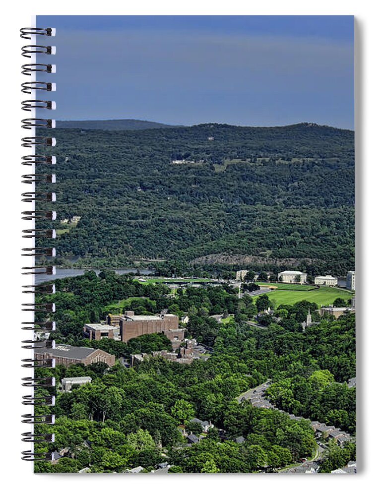 West Point Spiral Notebook featuring the photograph West Point from Storm King Overlook by Dan McManus