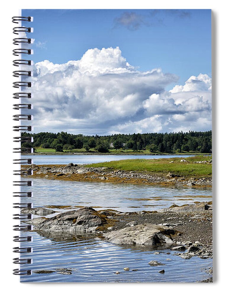 western Bay Maine Spiral Notebook featuring the photograph Western Bay - Oldhouse Cove near Trenton Maine by Brendan Reals
