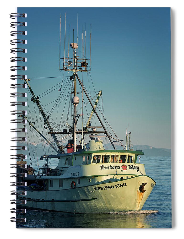 Western King Spiral Notebook featuring the photograph Western King At Breakwater by Randy Hall