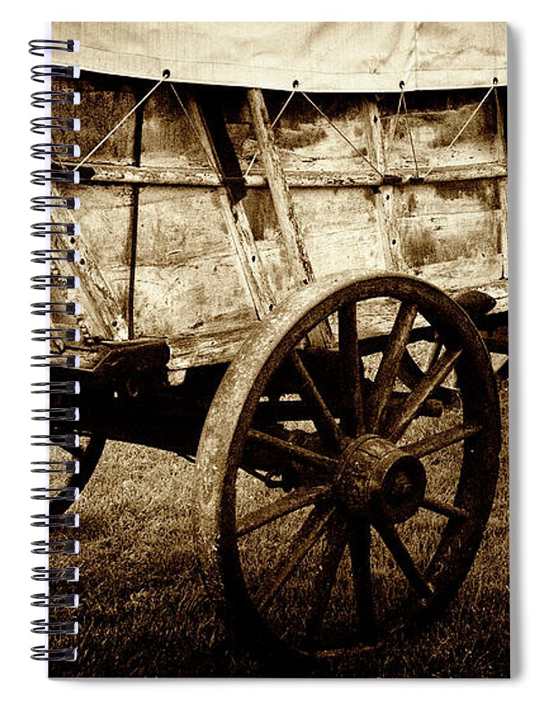 Conestoga Spiral Notebook featuring the photograph Westward Ho by Paul W Faust - Impressions of Light