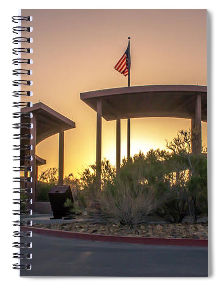 Las Vegas Spiral Notebook featuring the photograph Wetlands Park entrance by Darrell Foster