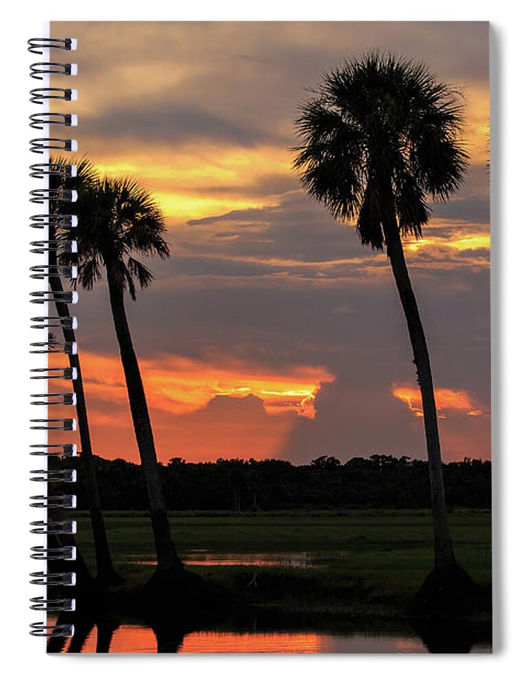 Florida Spiral Notebook featuring the photograph Wetlands Sunset by Stefan Mazzola