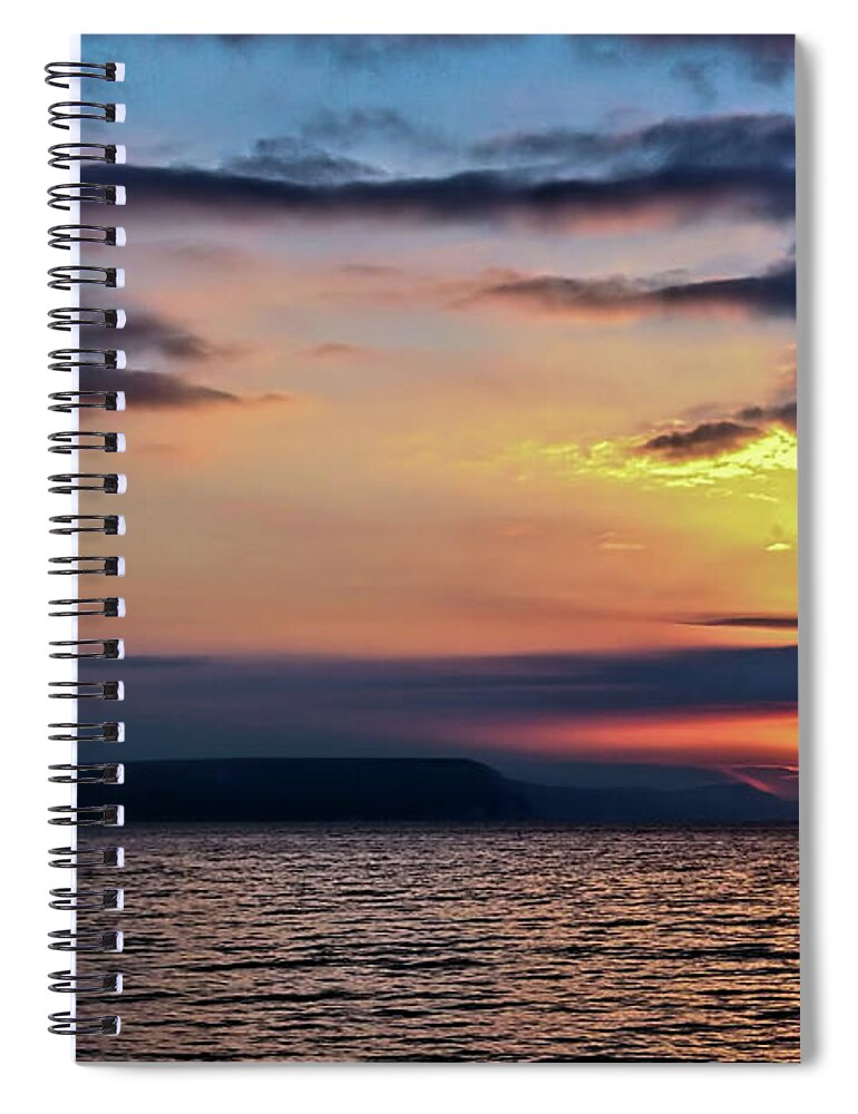 Seascape Spiral Notebook featuring the photograph Weymouth Esplanade Sunrise by Stephen Melia