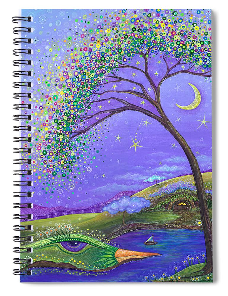 Dreamscape Spiral Notebook featuring the painting What a Wonderful World by Tanielle Childers