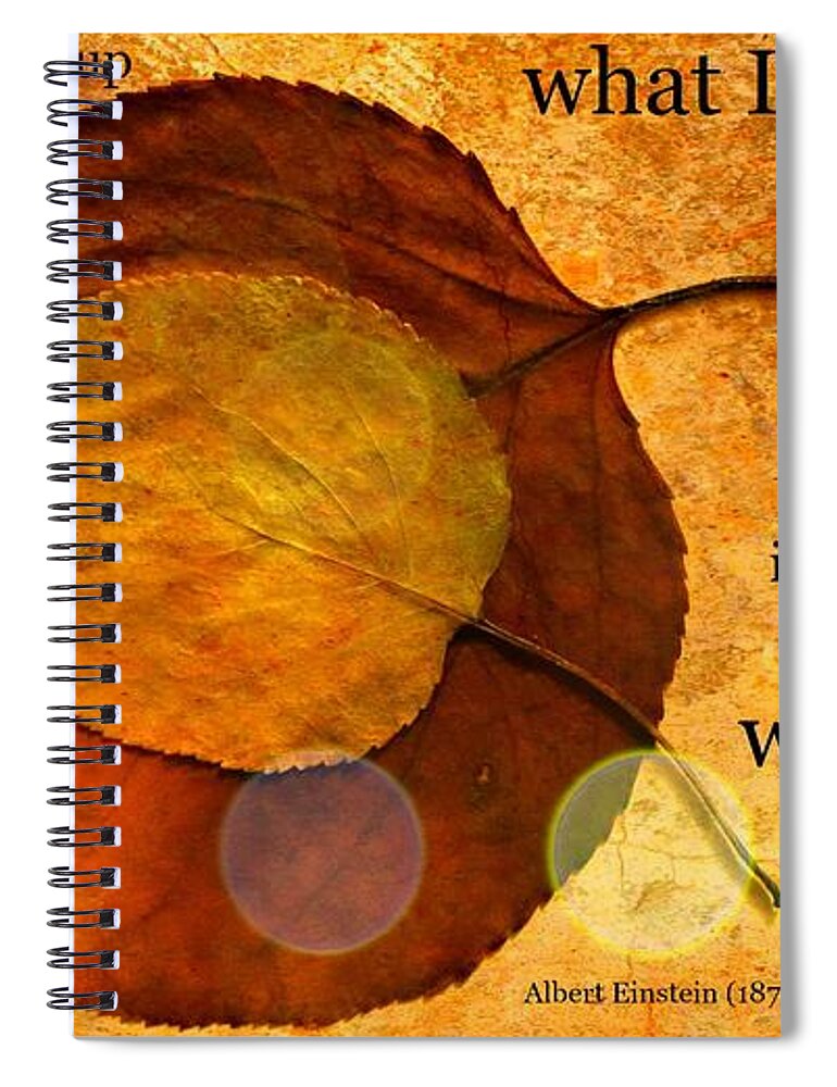 Apricot Tree Leaves Spiral Notebook featuring the mixed media What I Will Be by Leanne Seymour