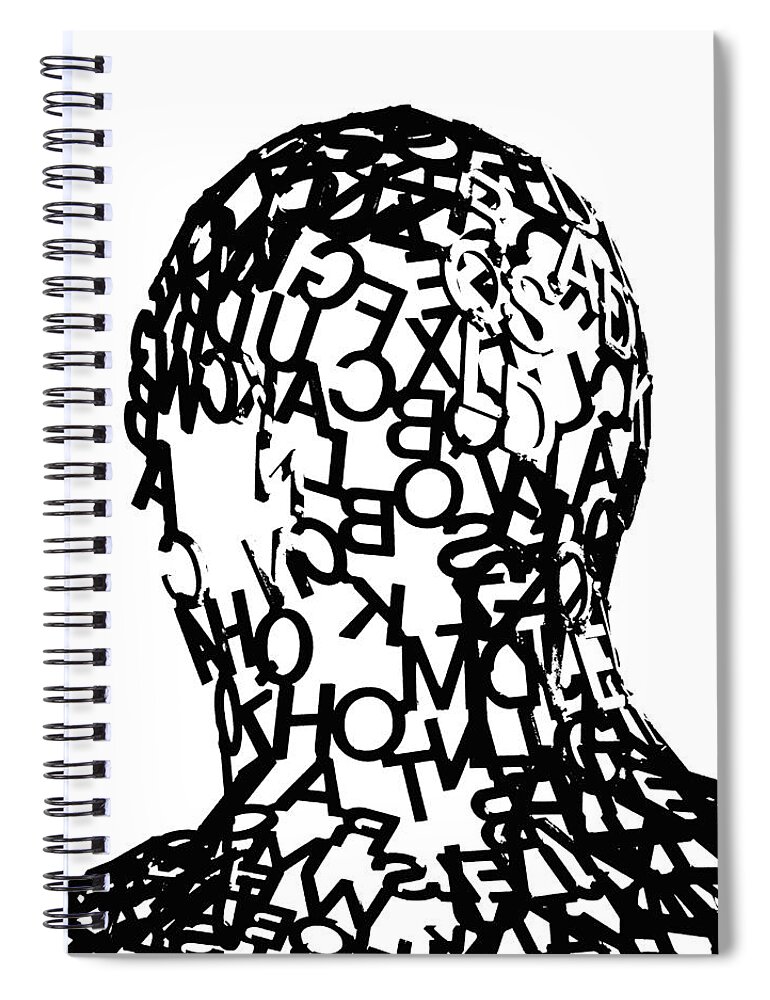 Jaume Plensa Spiral Notebook featuring the photograph What's on Your Mind? by David T Wilkinson