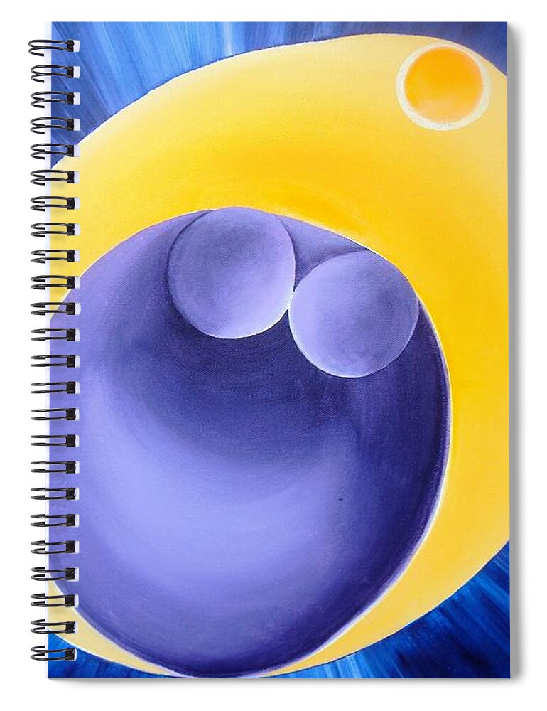 Purple Spiral Notebook featuring the painting When I Comfort Another... His Light Shines Down by Jennifer Hannigan-Green