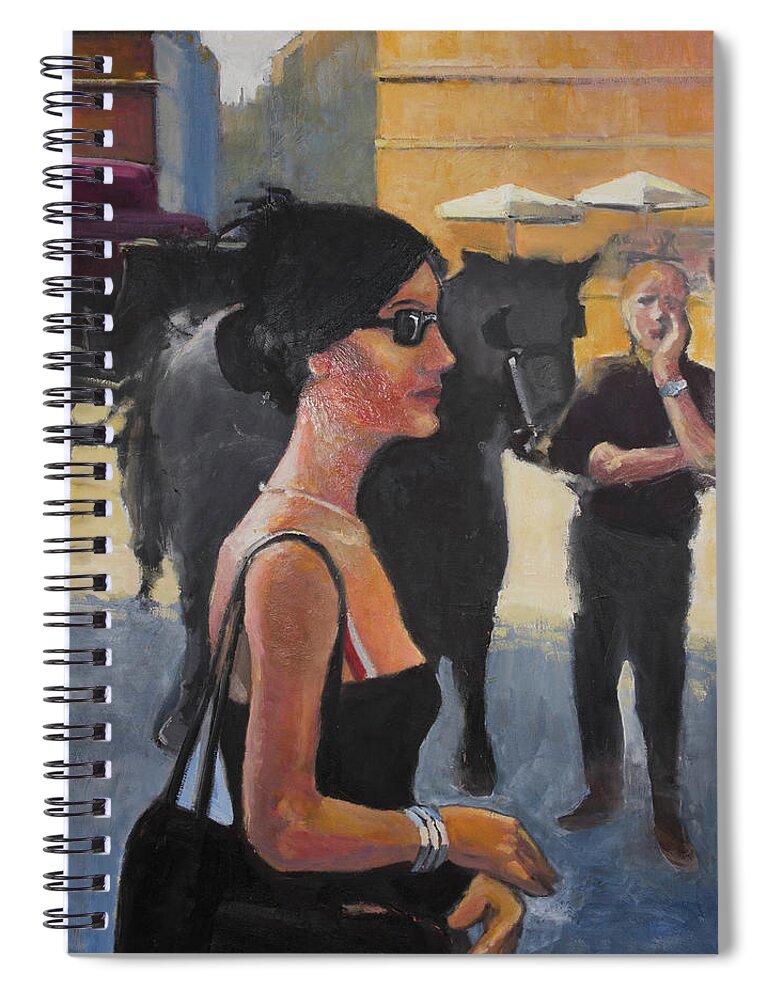 Italy Spiral Notebook featuring the painting When in Rome by Craig Newland