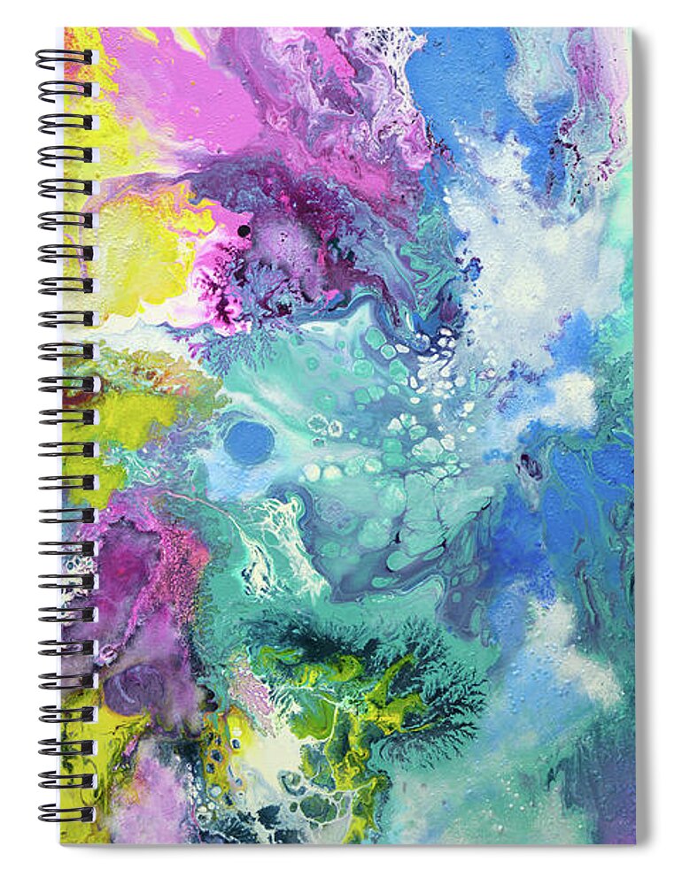 When The Angel Came Spiral Notebook featuring the painting When the Angel Came by Sally Trace